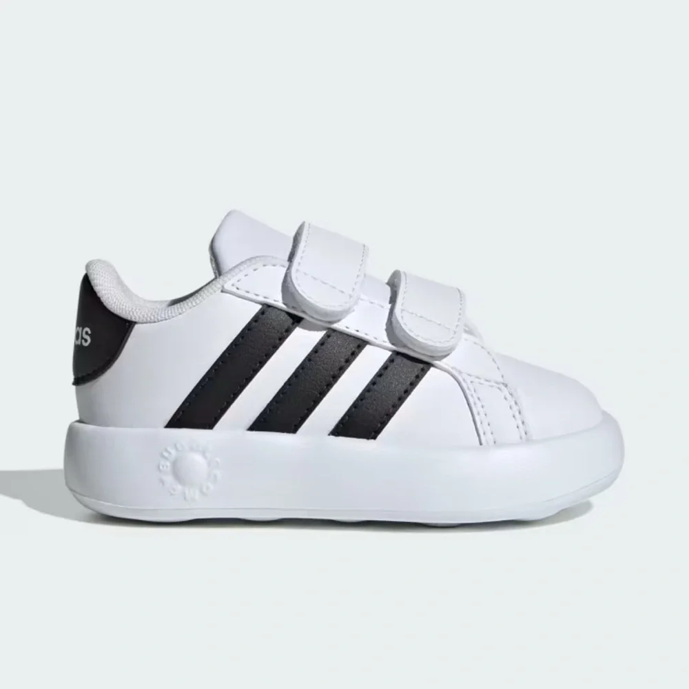 Adidas baby White Black Velcro Strap Sneakers - Picture 2 of 12